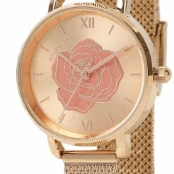 Milliotandco Disney Belle Enchanted Tale Watch Set Rose Gold & Black) Accessories