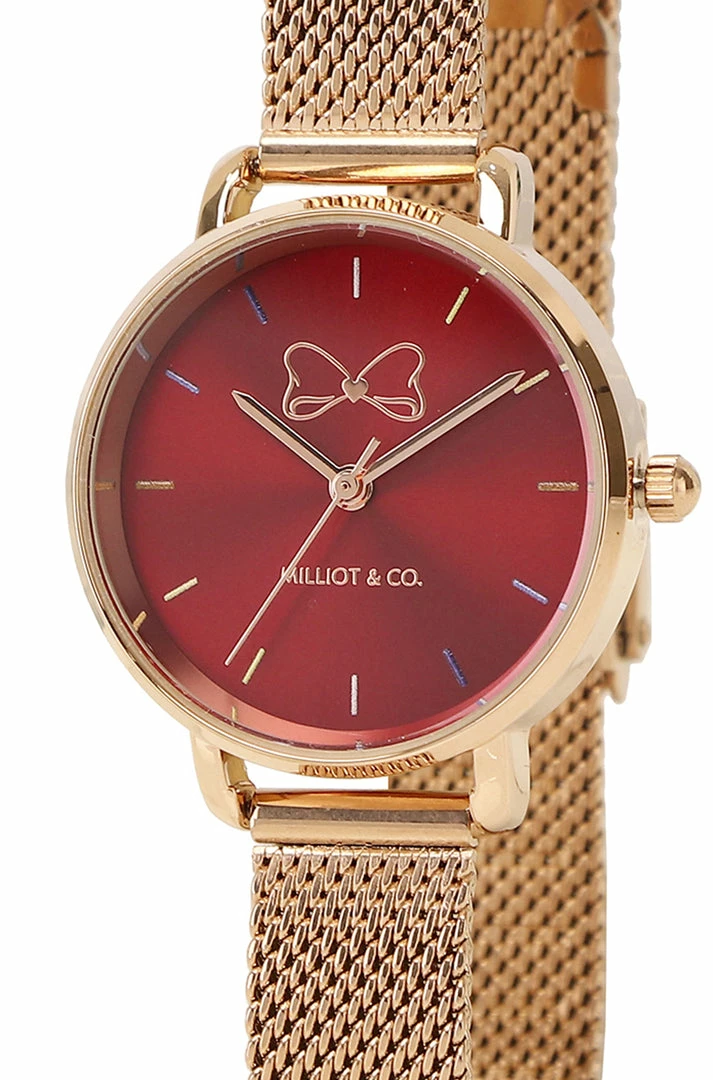 Milliotandco Disney Snow White Mirror Mirror Mesh Strap Watch (Rose Gold)