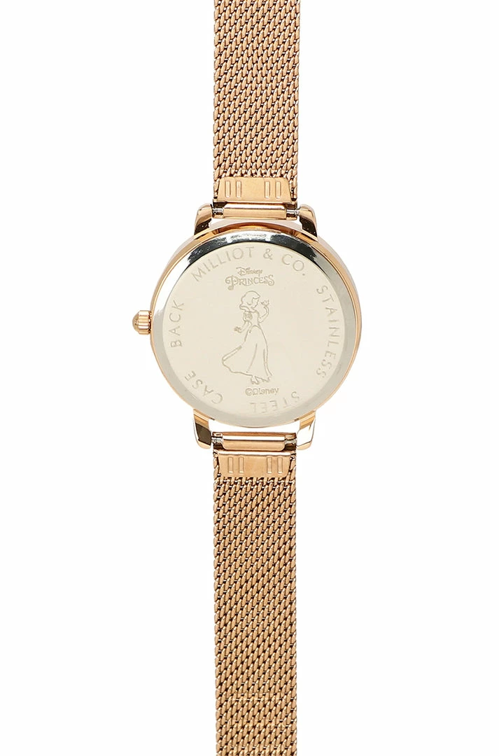 Milliotandco Disney Snow White Mirror Mirror Mesh Strap Watch (Rose Gold)