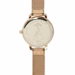 Milliotandco Disney Cinderella Pumpkin Carriage Mesh Strap Watch (Rose Gold)