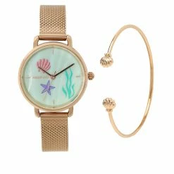 Milliotandco Disney Ariel Kiss The Girl Watch Set (Rose Gold)