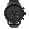 Milliotandco Cedric Black Leather Strap Watch (Black)
