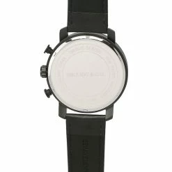 Milliotandco Cedric Black Leather Strap Watch (Black)