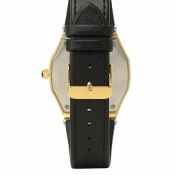 Milliotandco Accessories Brenden Gold Leather Strap Watch (Black)