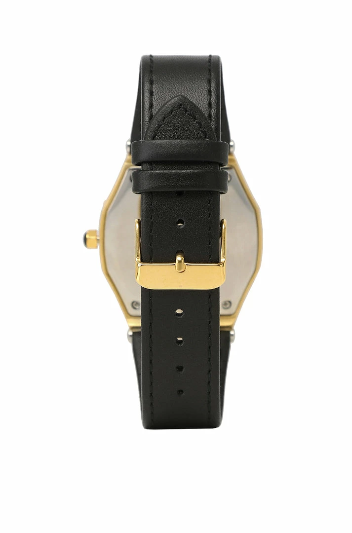 Milliotandco Accessories Brenden Gold Leather Strap Watch (Black)