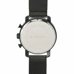 Milliotandco Accessories Cedric Black Mesh Strap Watch (Iron)