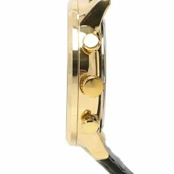 Milliotandco Craig Gold Leather Strap Watch (Charcoal) Accessories