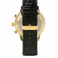 Milliotandco Craig Gold Leather Strap Watch (Charcoal) Accessories