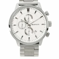 Milliotandco Accessories Craig Silver Stainless Steel Strap Watch (Silver)