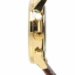 Milliotandco Craig Gold Leather Strap Watch (Pecan)