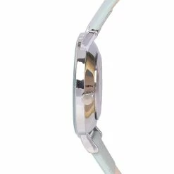 Accessories Manda Baby X Milliot & Co. Silver Leather Strap Watch (Aquamarine)