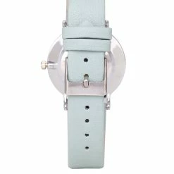 Accessories Manda Baby X Milliot & Co. Silver Leather Strap Watch (Aquamarine)