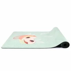 Milliotandco Yoga Mats Quan X Milliot & Co. - Peaches Rubber Sport Mat (3.5MM) - Green