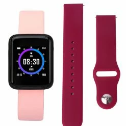 Milliotandco Accessories Timothy Smart Watch With 2 Straps V2.0 (Nude/Maroon)