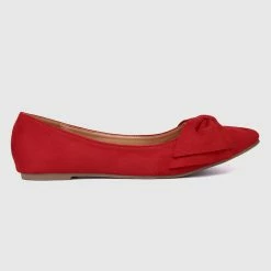 Milliotandco Shoes Rapunzel Pointed Toe Ballerina Flats (Red)