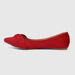 Milliotandco Shoes Rapunzel Pointed Toe Ballerina Flats (Red)