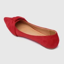 Milliotandco Shoes Rapunzel Pointed Toe Ballerina Flats (Red)
