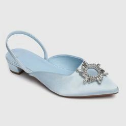 Milliotandco Disney Frozen Let It Go Heels Pointed Toe Ballerina & Flats (Steel Blue)