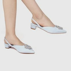 Milliotandco Disney Frozen Let It Go Heels Pointed Toe Ballerina & Flats (Steel Blue)