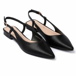 Milliotandco Princess Pointed Toe Flats (Black) Shoes