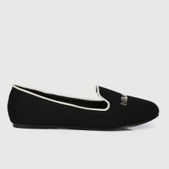 Milliot & Co Disney Minnie Live Life Fully Rounded Toe Ballerina & Flats (Black)