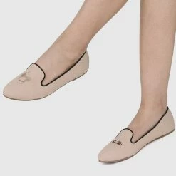 Milliot & Co Shoes Disney Minnie Live Life Fully Rounded Toe Ballerina & Flats (Brown)