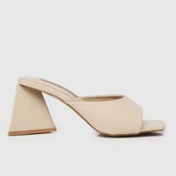 Milliotandco Nurita Harith Hydee Square Toe Heels (Beige)