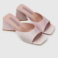 Milliotandco Nurita Harith Hydee Square Toe Heels (Pink)