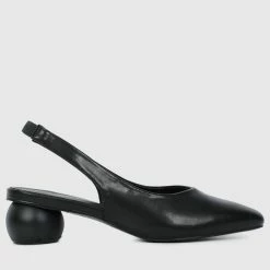 Milliotandco Earth Edit Jacklyn Square Toe Heels (Black)