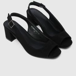 Milliotandco 24 Karat Square Toe Heels (Black) Shoes