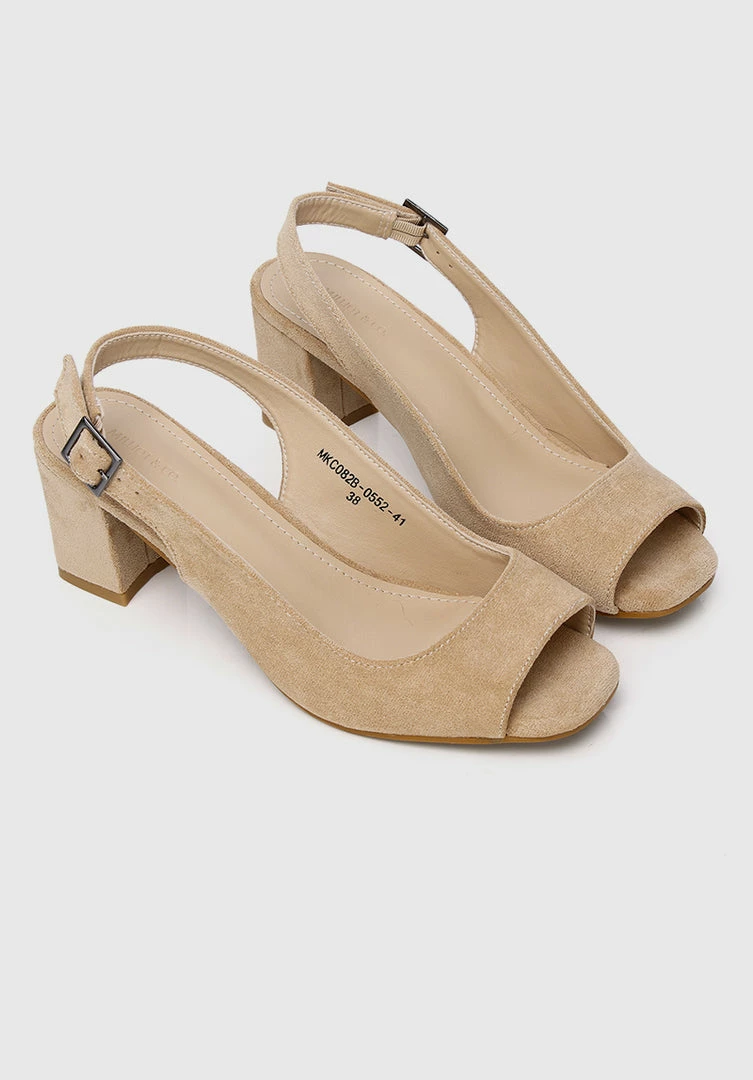 Milliotandco Shoes 24 Karat Square Toe Heels (Burlywood)