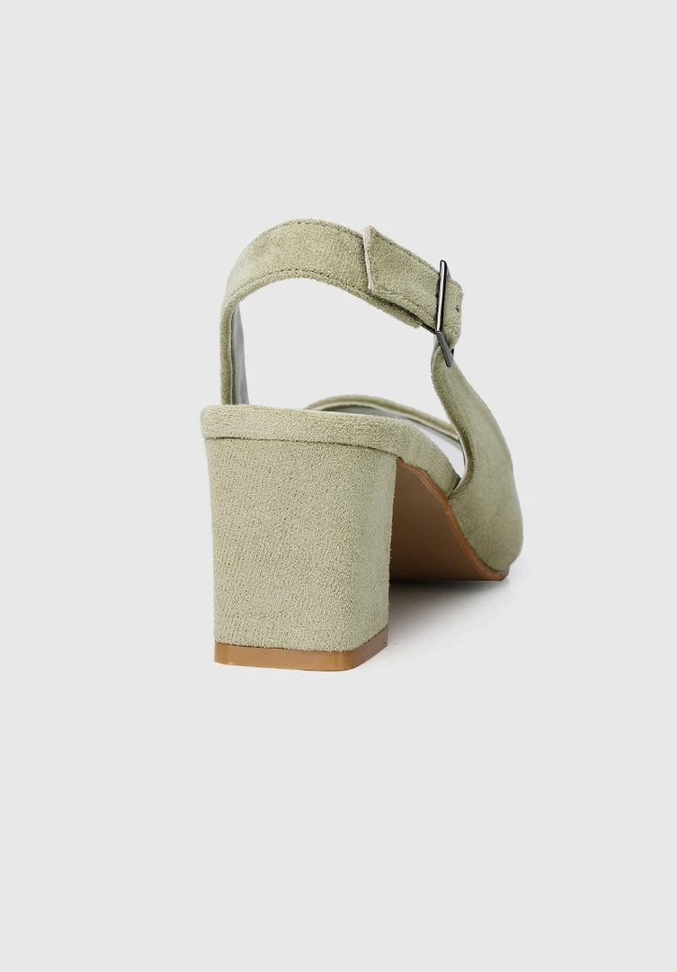 Milliotandco Shoes 24 Karat Square Toe Heels (Dark Sea Green)