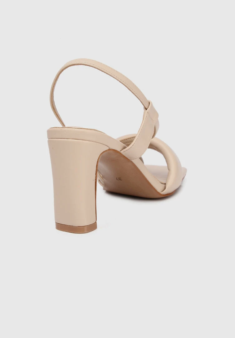 Milliot & Co Shoes Nurita Harith Helda Square Toe Heels (Nude)