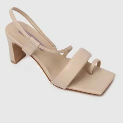 Milliot & Co Shoes Nurita Harith Helda Square Toe Heels (Nude)