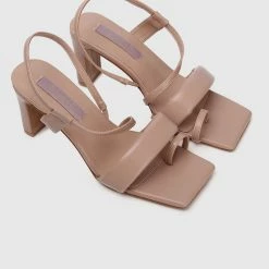Milliot & Co Nurita Harith Helda Square Toe Heels (Purple)