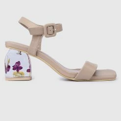 Milliotandco Fantasy Square Toe Heels (Nude)