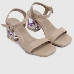 Milliotandco Fantasy Square Toe Heels (Nude)