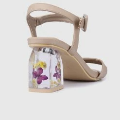 Milliotandco Fantasy Square Toe Heels (Nude)