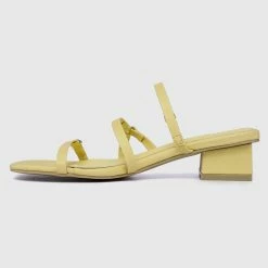 Milliotandco Throne Rounded Toe Heels (Yellow) Shoes