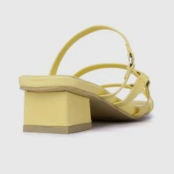 Milliotandco Throne Rounded Toe Heels (Yellow) Shoes