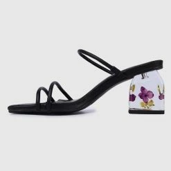 Milliotandco Ursula Floral Heels (Black) Shoes