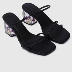 Milliotandco Ursula Floral Heels (Black) Shoes