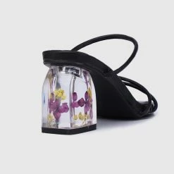 Milliotandco Ursula Floral Heels (Black) Shoes