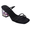 Milliotandco Ursula Floral Heels (Black) Shoes