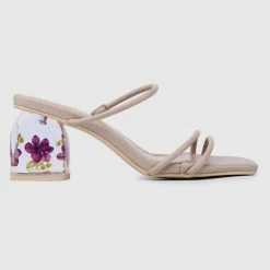 Milliotandco Ursula Floral Heels (Nude) Shoes