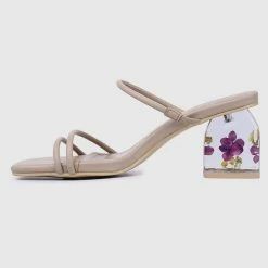 Milliotandco Ursula Floral Heels (Nude) Shoes