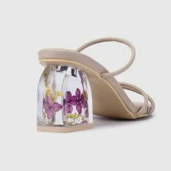 Milliotandco Ursula Floral Heels (Nude) Shoes