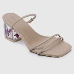 Milliotandco Ursula Floral Heels (Nude) Shoes