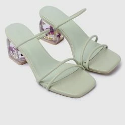 Milliotandco Ursula Floral Heels (Green)
