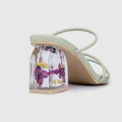 Milliotandco Ursula Floral Heels (Green)